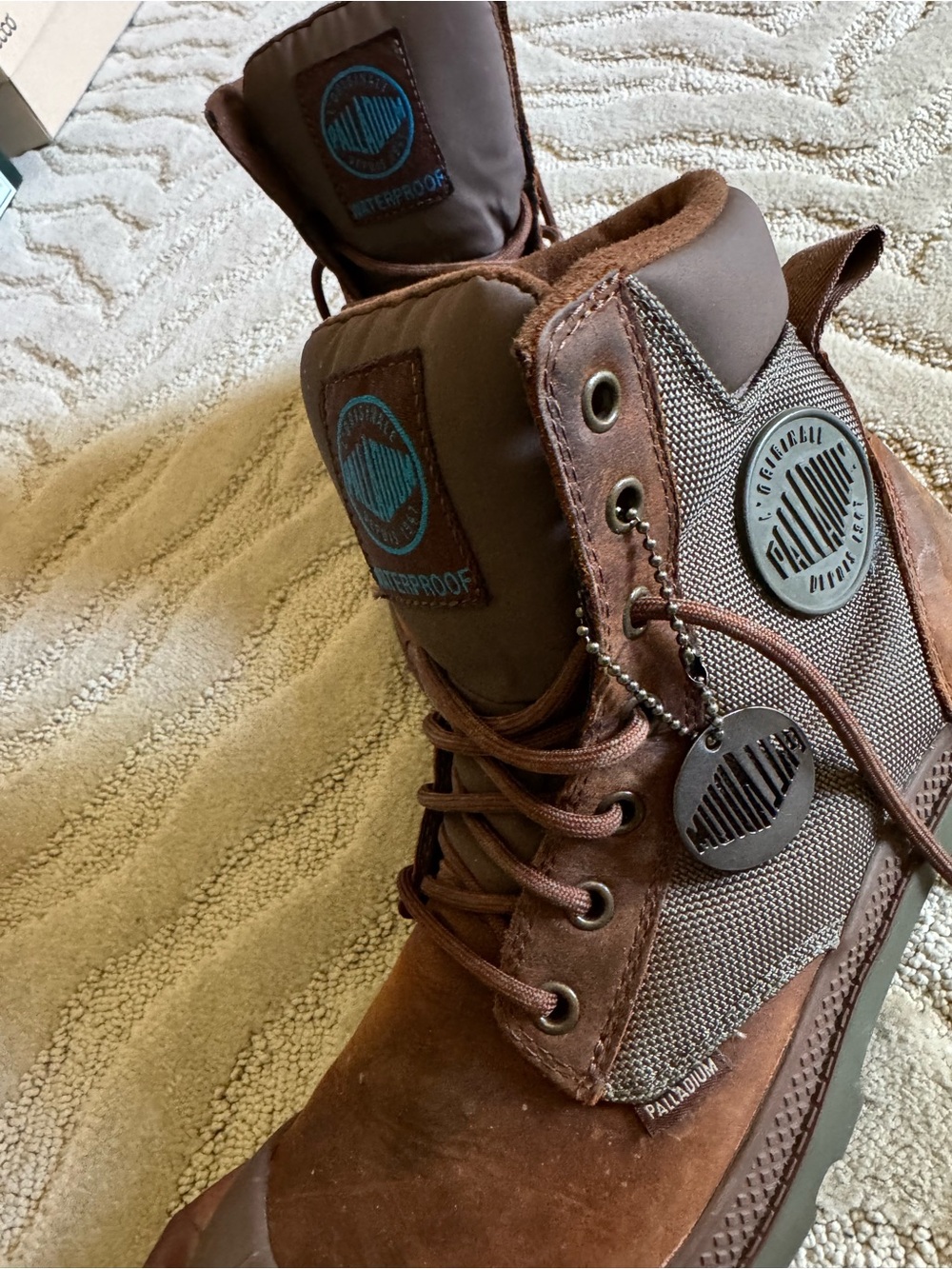 Palladium Brown Lace-Up Waterproof Hiker Boot